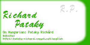 richard pataky business card