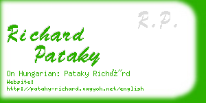 richard pataky business card